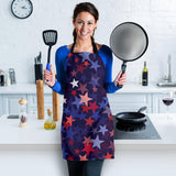Red Blue Star Pattern Adjustable Apron