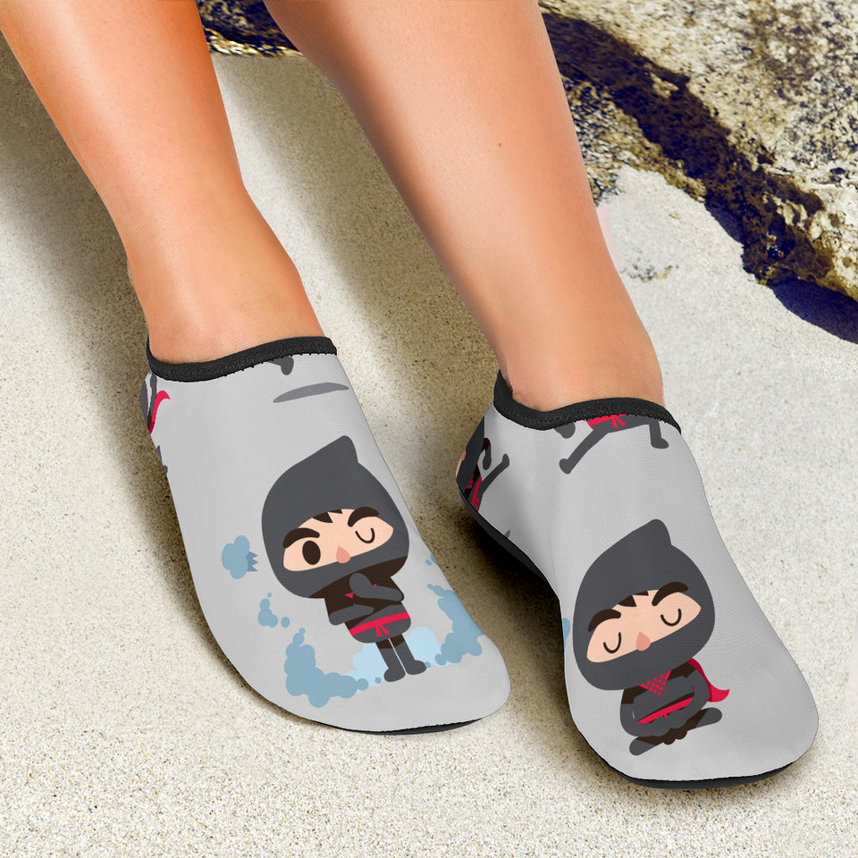 Cute Ninja Pattern Aqua Shoes