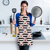 Donuts Pink Icing Striped Pattern Adjustable Apron