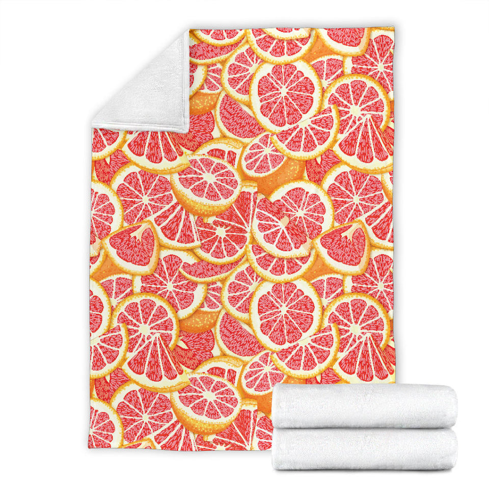 Tropical Grapefruit Pattern Premium Blanket