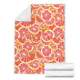 Tropical Grapefruit Pattern Premium Blanket