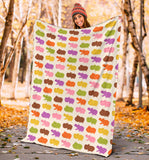 Hippopotamus Pattern Print Design 01 Premium Blanket
