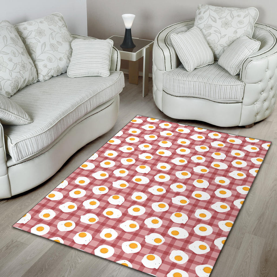 Fried Eggs Pattern Print Design 03 Area Rug