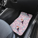 Beautiful Toucan Flower Leaves Front And Back Car Mats