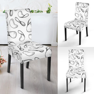 Potato Chips Pattern Print Design 04 Dining Chair Slipcover