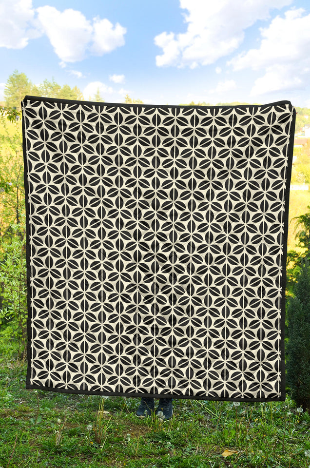 Coffee Bean Abstract Modern Pattern Premium Quilt