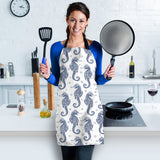 Seahorse Pattern Background Adjustable Apron