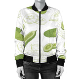 Cucumber Sketch Pattern Women'S Bomber Jacket