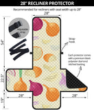 Onion garlic white red pattern Recliner Cover Protector