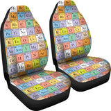 Chemistry Periodic Table Pattern Print Design 01 Universal Fit Car Seat Covers