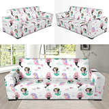 Cute Mermaid Dolphin Fish Starfish Pattern Sofa Slipcover