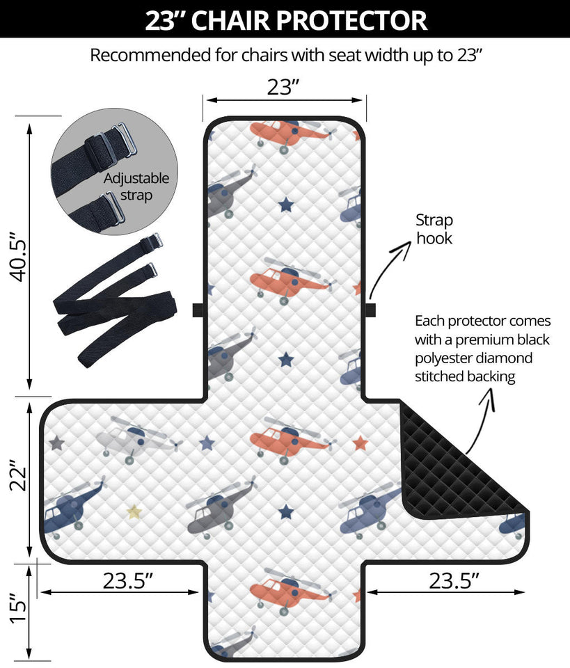 Cute helicopter star pattern Chair Cover Protector