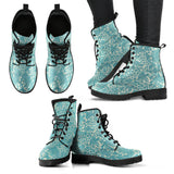 Classic Hand Drawn Grape Pattern Leather Boots