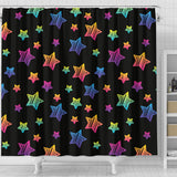 Colorful Star Pattern Shower Curtain Fulfilled In US