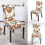 Sloths Hanging On The Tree Pattern Dining Chair Slipcover