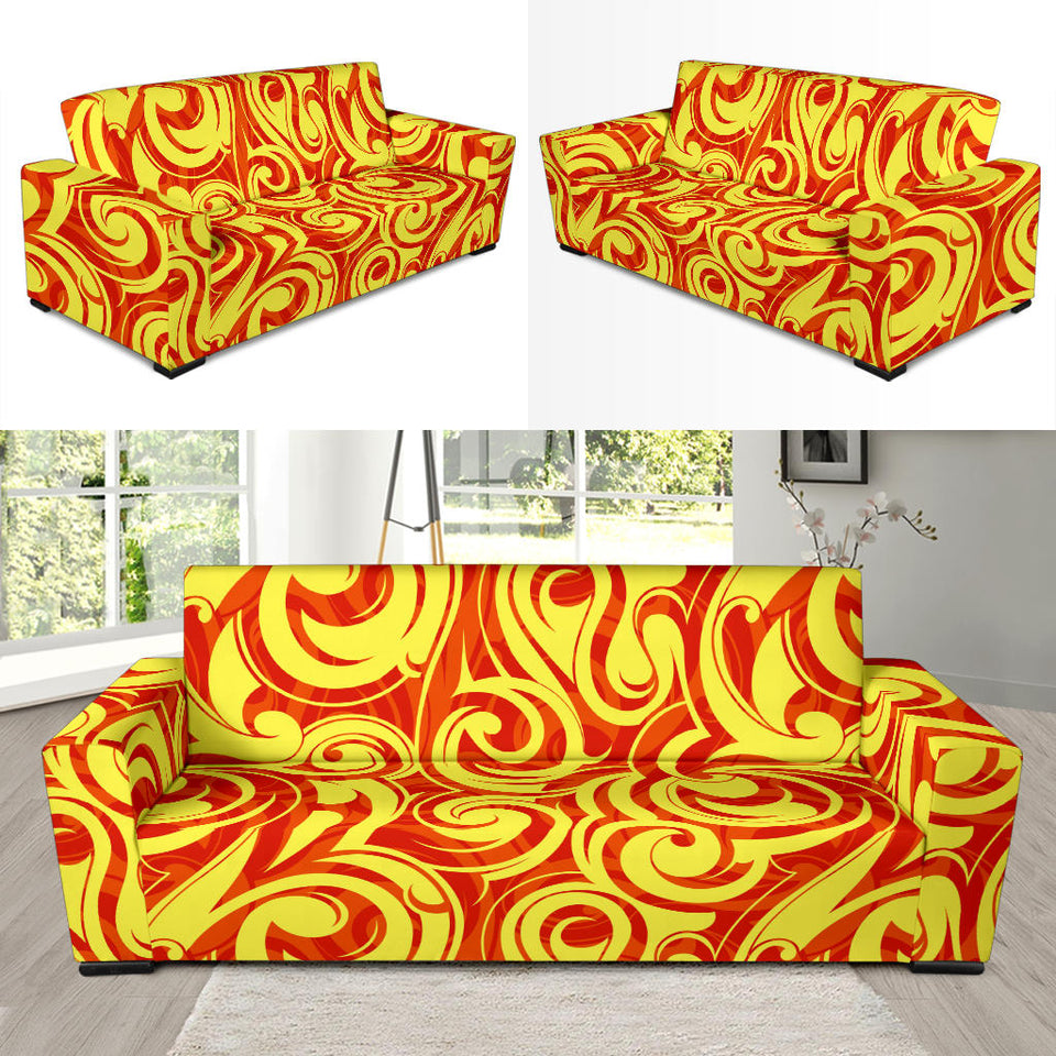 Fire Flame Design Pattern Sofa Slipcover