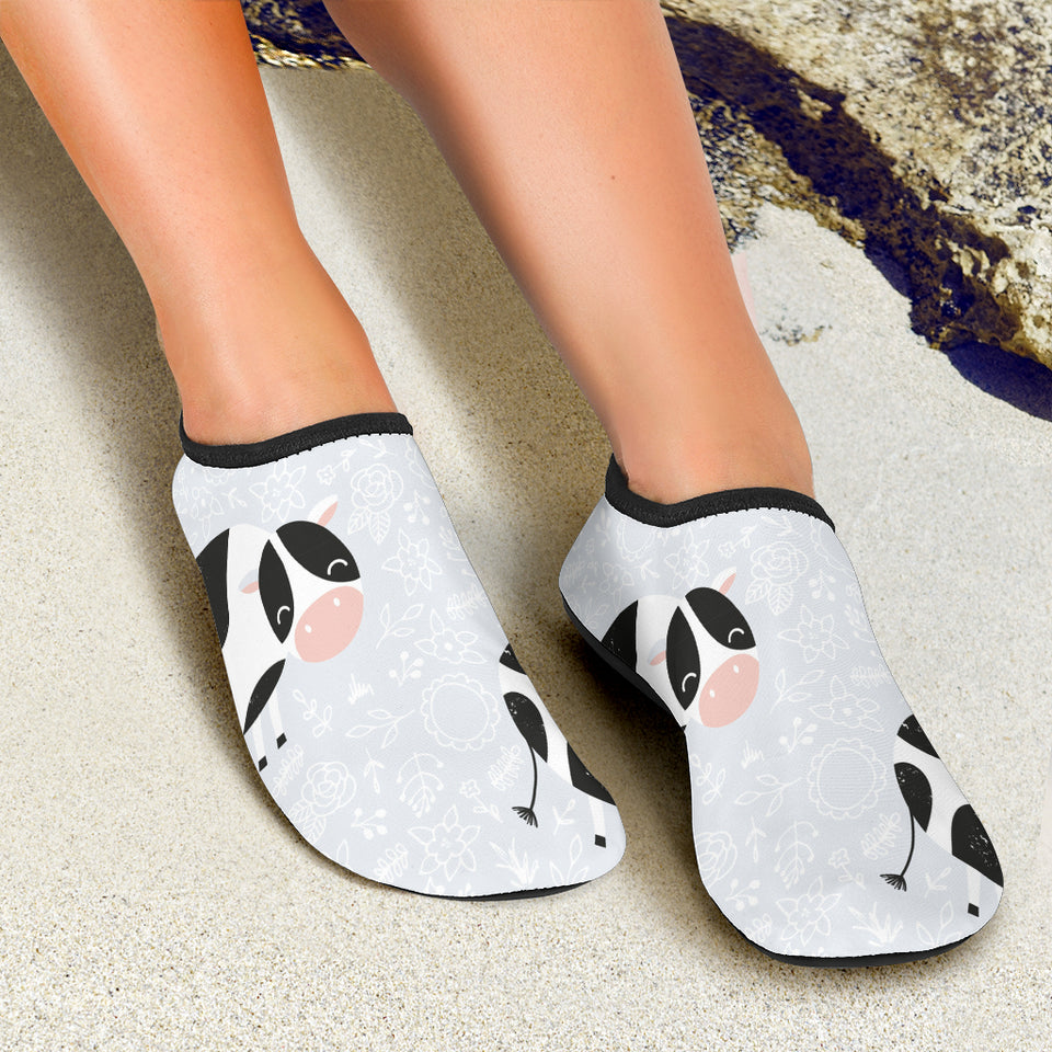 Cute Cows Pattern Aqua Shoes