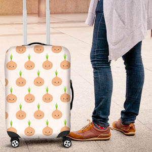 Cute Onions Smiling Faces Luggage Covers