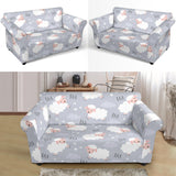 Sweet Dreams Sheep Pattern Loveseat Couch Slipcover