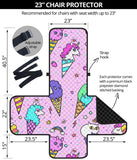 Cute ice cream cone animal pattern Chair Cover Protector