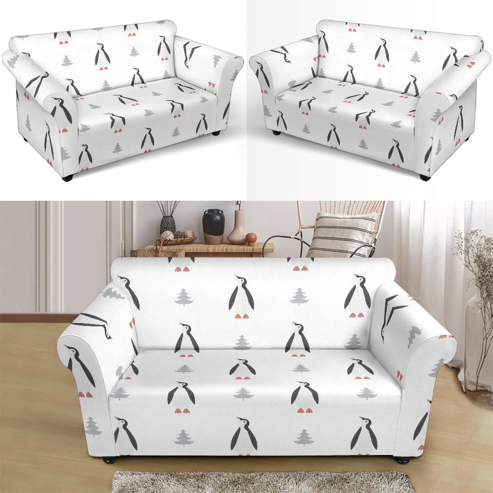 Penguin Pattern Loveseat Couch Slipcover