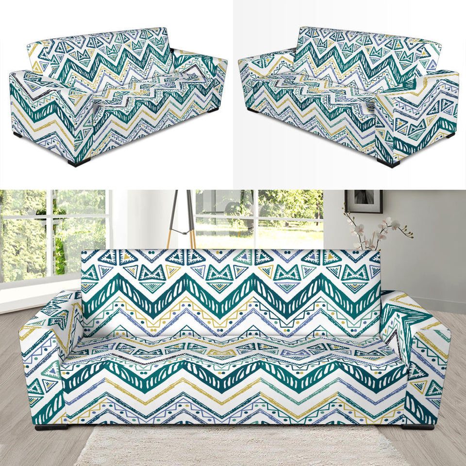 Zigzag  Chevron Paint Design Pattern Sofa Slipcover