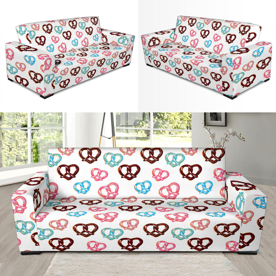 Pretzels Pattern Print Design 04  Sofa Slipcover