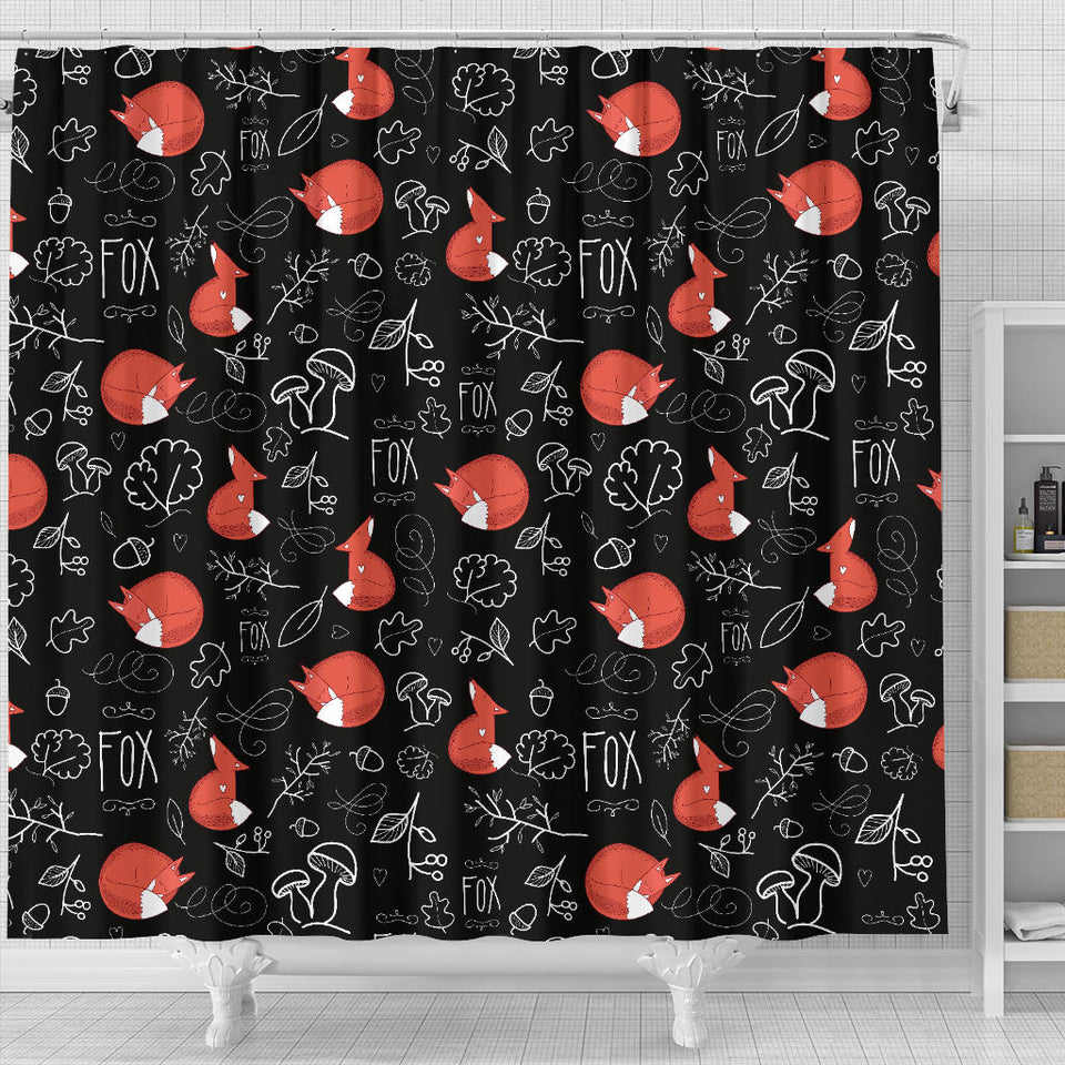 Fox Sleeping Fox Pattern Shower Curtain Fulfilled In US
