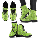 Slices Of Lime Pattern Leather Boots