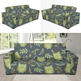 Cute Owls Leaves Pattern Sofa Slipcover