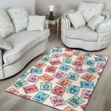 Chemistry Periodic Table Pattern Print Design 02 Area Rug