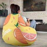 Grapefruit Yellow Background Bean Bag Cover
