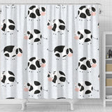 Cute Cows Pattern Shower Curtain Fulfilled In US