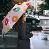 Donut Pattern Glaze Pink Background Umbrella