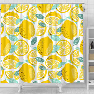 Lemon Design Pattern Shower Curtain Fulfilled In US