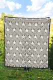 Bull Terrier Pattern Print Design 05 Premium Quilt