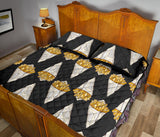 French fries dark background Quilt Bed Set
