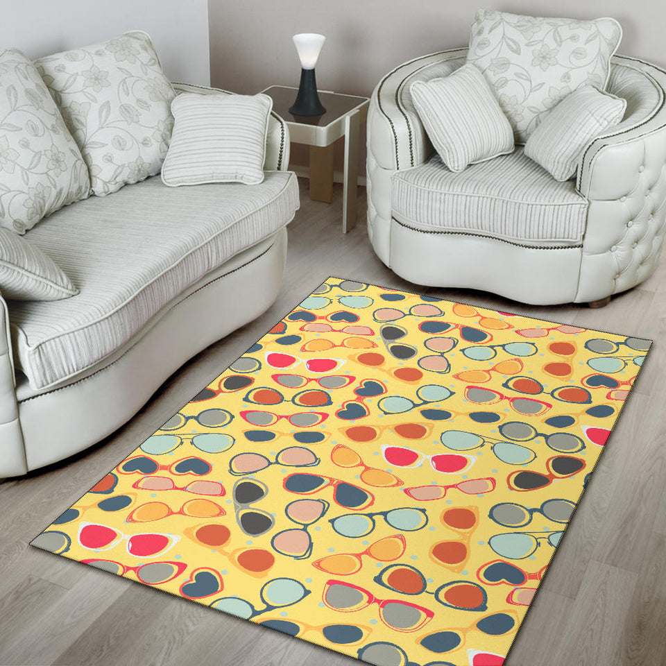 Sun Glasses Pattern Print Design 05 Area Rug