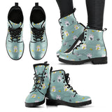 Cute Hamster Cheese Pattern Leather Boots