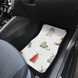 Windmill Design Pattern Front And Back Car Mats