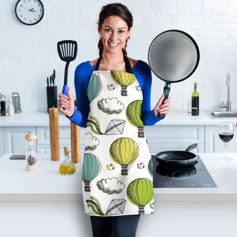 Hot Air Balloon Bird Cloud Pattern Adjustable Apron