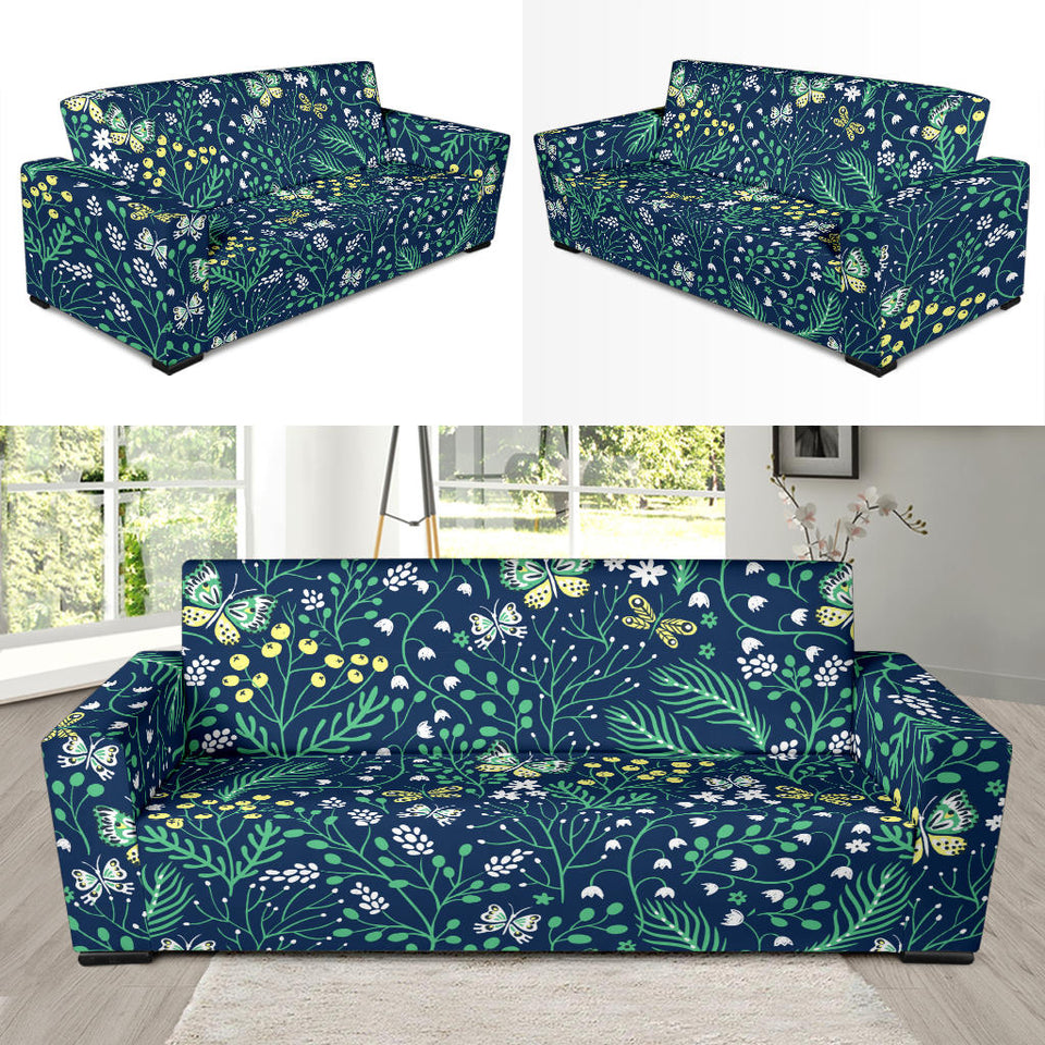 Butterfly Leaves Pattern Sofa Slipcover