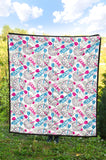 Darts Pattern Print Design 01 Premium Quilt