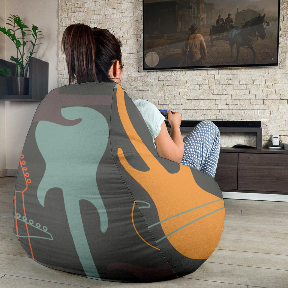 Electric Guitars Pattern Bean Bag Cover