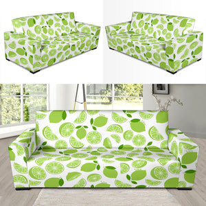 Lime Design Pattern Sofa Slipcover