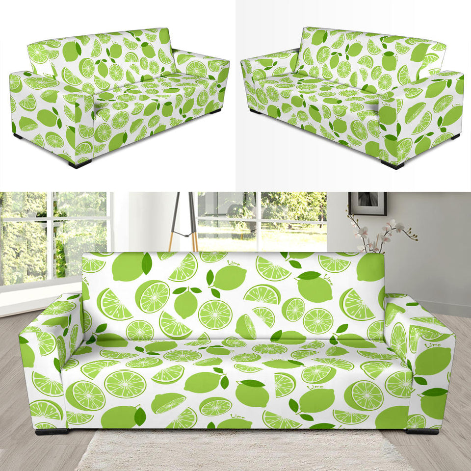 Lime Design Pattern Sofa Slipcover