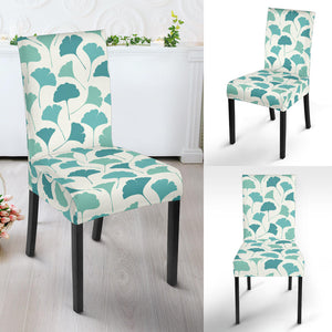 Green Ginkgo Leaves Pattern Dining Chair Slipcover