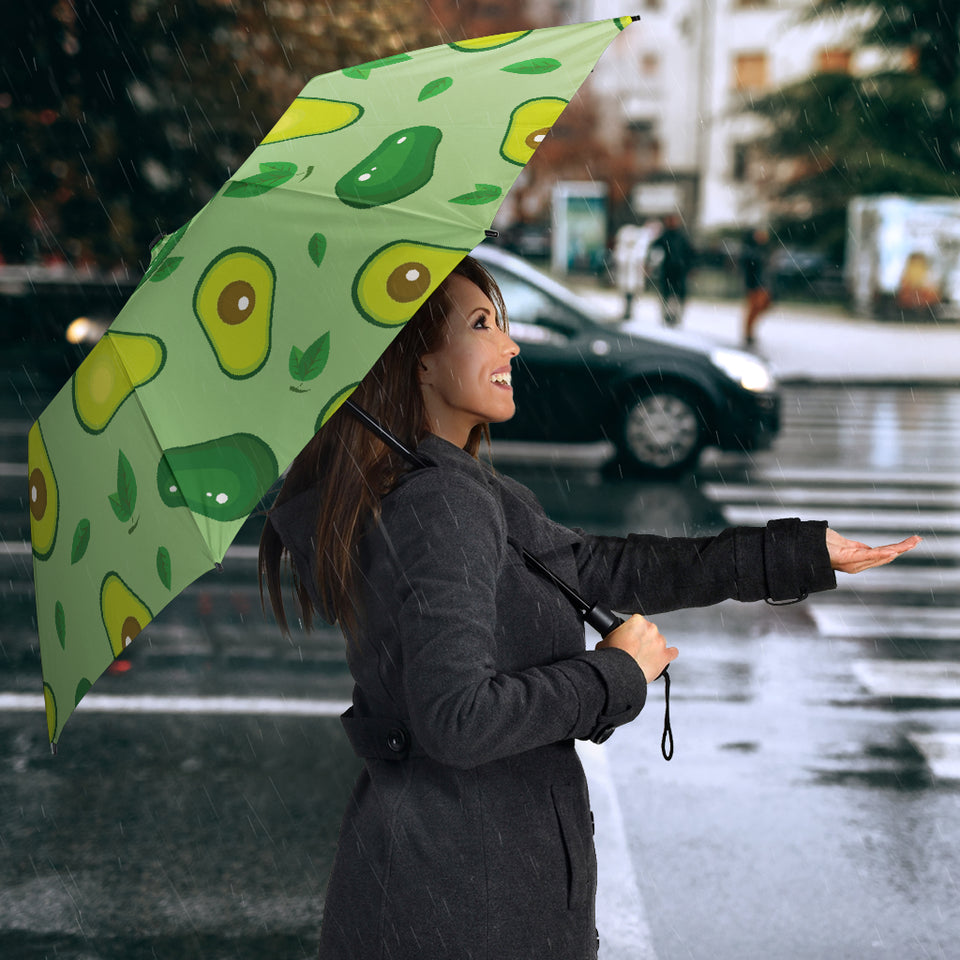 Avocado Pattern Green Background Umbrella
