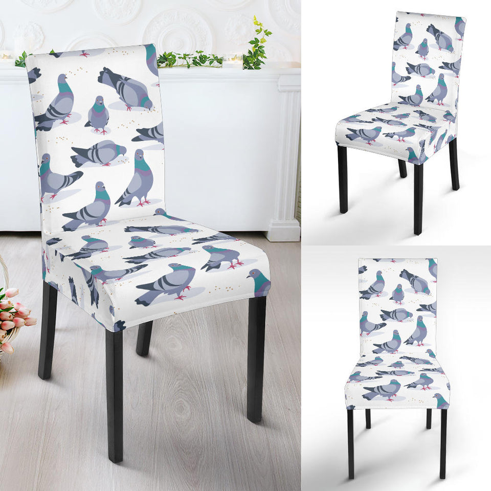 Pigeon Pattern Print Design 03 Dining Chair Slipcover