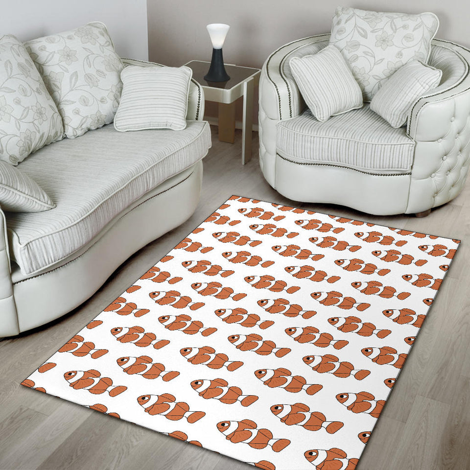 Clown Fish Pattern Print Design 05 Area Rug